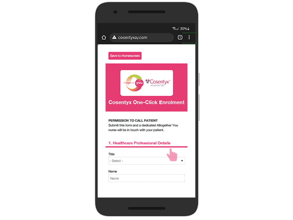Image showing how to save to homescreen Android